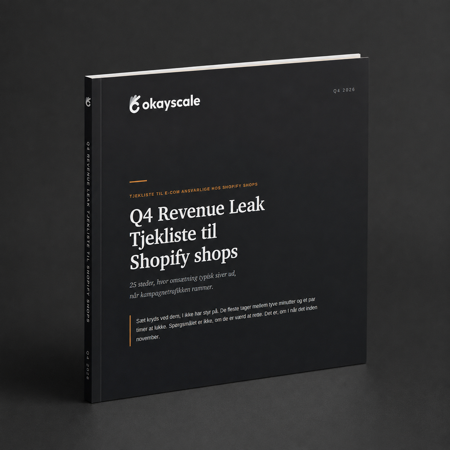 Q4 Revenue Leak Tjekliste for Shopify Shops