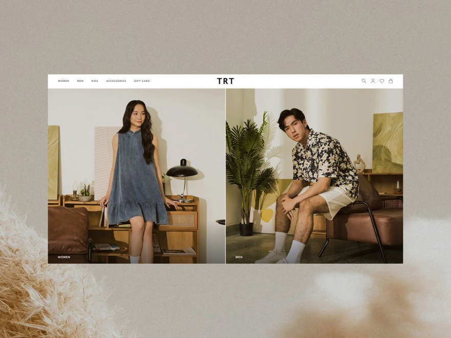 TRT fashion Shopify-forside